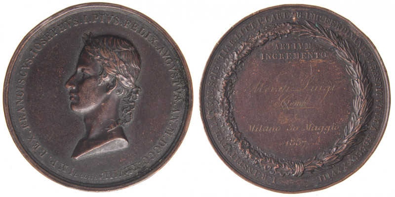 MEDAGLIE ESTERE - AUSTRIA - Francesco Giuseppe (1848-1916) - Medaglia 1857 AE Ø ...