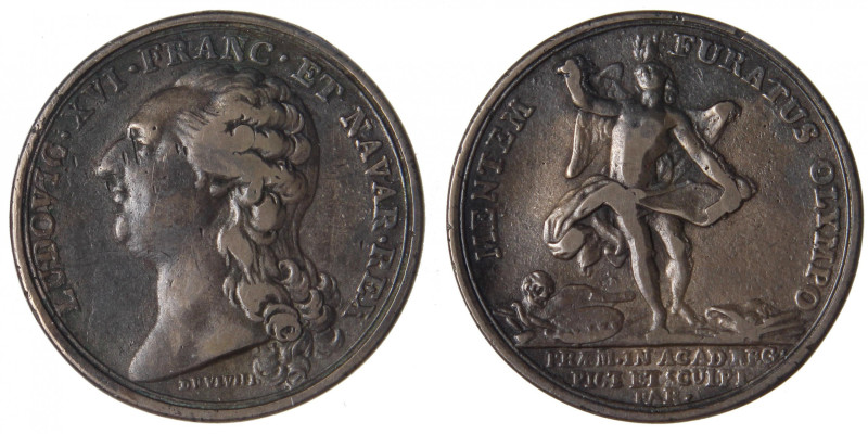 MEDAGLIE ESTERE - FRANCIA - Luigi XVIII (1814-1824) - Medaglia Premio dell'accad...