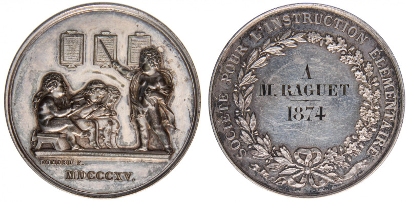 MEDAGLIE ESTERE - FRANCIA - Terza Repubblica (1870-1940) - Medaglia 1874 - Istru...