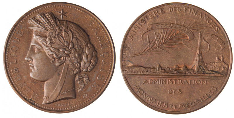 MEDAGLIE ESTERE - FRANCIA - Terza Repubblica (1870-1940) - Medaglia 1889 - Cente...