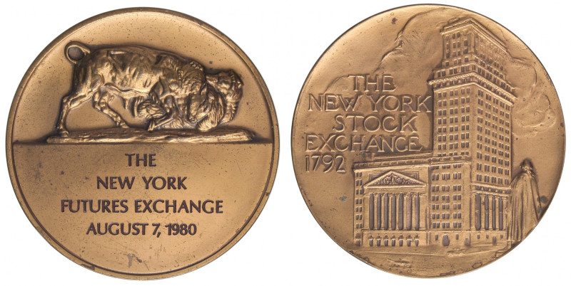 MEDAGLIE ESTERE - U.S.A. - Medaglia 1980 - New York AE Ø 75Sul bordo: 1980 medal...