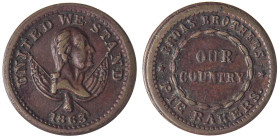 MEDAGLIE ESTERE - U.S.A. - Gettone 1863 AE Ø 19
BB
