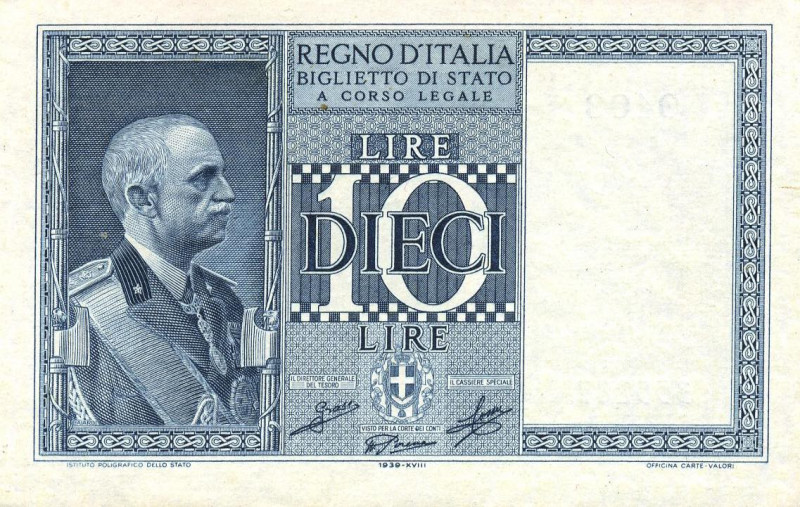 CARTAMONETA - BIGLIETTI DI STATO - Vittorio Emanuele III (1900-1943) - 10 Lire 1...