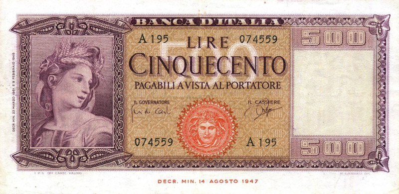 CARTAMONETA - BANCA d'ITALIA - Repubblica Italiana (monetazione in lire) (1946-2...