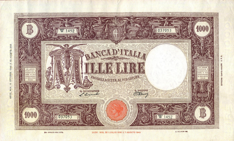 CARTAMONETA - BANCA d'ITALIA - Repubblica Italiana (monetazione in lire) (1946-2...