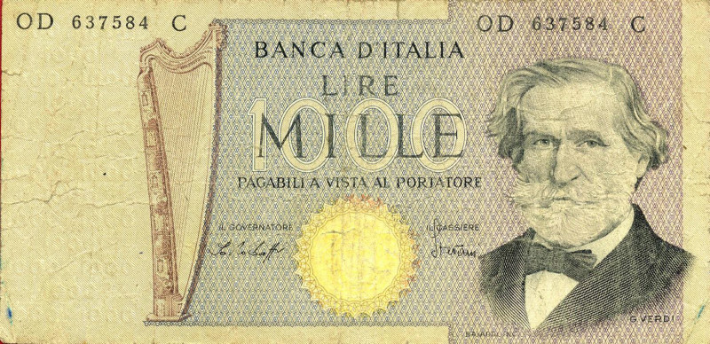 CARTAMONETA - BANCA d'ITALIA - Repubblica Italiana (monetazione in lire) (1946-2...