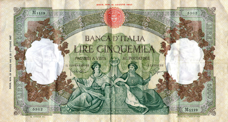 CARTAMONETA - BANCA d'ITALIA - Repubblica Italiana (monetazione in lire) (1946-2...