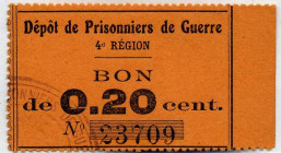 CARTAMONETA - PRIGIONIERI DI GUERRA - Seconda Guerra Mondiale Campi per prigionieri 4° Regione R da fr. 0,20
 da fr. 0,20 - 
FDS