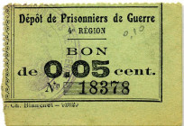 CARTAMONETA - PRIGIONIERI DI GUERRA - Seconda Guerra Mondiale Campi per prigionieri 4° Regione R da fr. 0,05
 da fr. 0,05 - 
qFDS