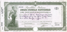 CARTAMONETA - BUONI POSTALI - Buoni Postali Fruttiferi - 250.000 Lire 1953 Pagato a Rovigo
 Pagato a Rovigo - 
SPL