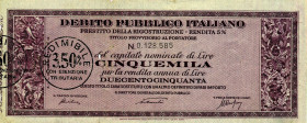 CARTAMONETA - MONETAZIONE D'EMERGENZA - 5.000 Lire 1946-47 R Prestito per la ricostruzione Taglietto centrale su "CIN" di CINQUE e laterali
 Prestito...