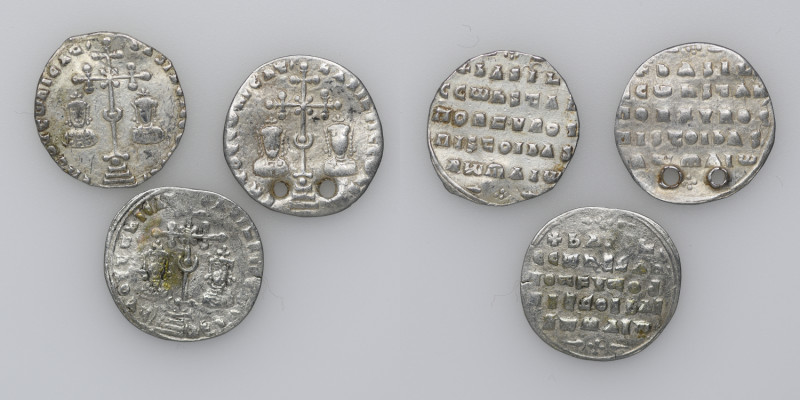 Byzantine Empire (Group of three). Basil II Bulgaroktonos, with Constantine VIII...