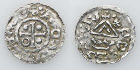 Czechia. Bohemia. Boleslav II. 967-999. AR Denar (20mm, 1.42g). Prague mint. +BOLEZLAV DVX, cross with annulet in one angle, pellet in three angles / ...