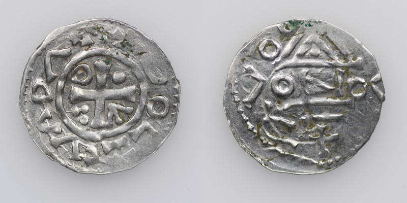 Czechia. Bohemia. Boleslav II. 967-999. AR Denar (20mm, 1.14g). Prague mint. +BO...