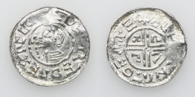 Pomerania(?). After 991. AR Penny (19mm, 1.20g). Imitation of Aethelred II crux type (BMC iiia, Hild. C). Imitating Exeter mint and Elfstan moneyer. S...