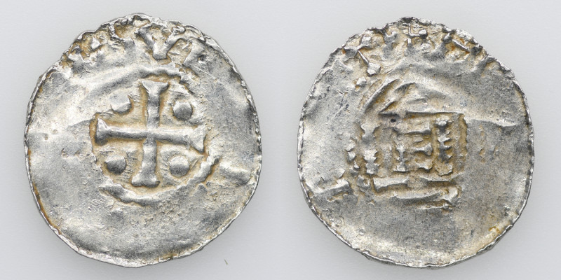 France. Diocese of Metz. Theodoric II. 1004-1046. AR Denar (20mm, 1.60g). Cross ...