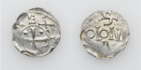 Germany. Cologne. Otto III 983-1002. AR Denar (17mm, 1.36g). Cologne mint. +[OTTO] REX, cross with pellets in each angle / S / COLONI[A] / A [G], Colo...