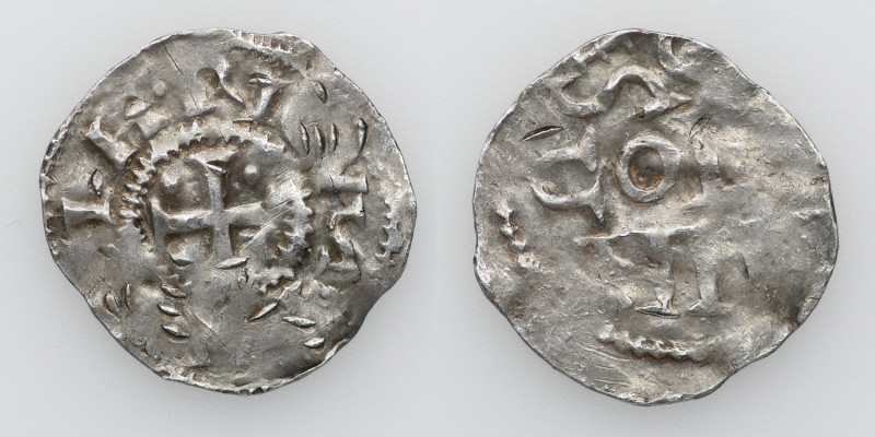Germany. Cologne. Heinrich II. 1014-1024. AR Denar (19mm, 1.44g). Cologne mint. ...