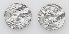 Germany. Cologne. Herman II and Konrad II 1036-1039. AR Denar (19mm, 1.44g). Cologne mint. +CHVONRADVS MP, cross with pellet in each angle / HRMAN[N A...