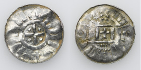 Germany. Archdiocese of Magdeburg. Anonymous. AR Denar (Sachsenpfennig) (20mm, 1.41g). Uncertain mint. Cross, pellets in each angle, pseudo legends / ...