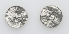 Germany. Archdiocese of Magdeburg. Anonymous. AR obol (Sachsenpfennig) (16mm, 0.65g). Uncertain mint. Cross, pellets in each angle, pseudo legends / T...