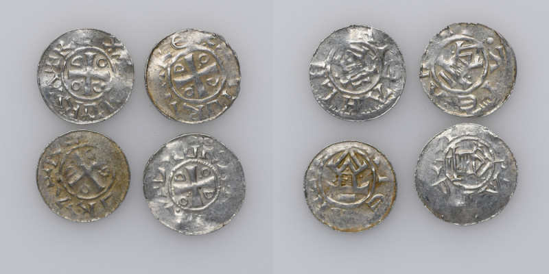 Germany (Group of four). Duchy of Saxony. Goslar. Otto III 983-1002. AR Denar [+...