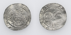Germany. Duchy Saxony. Goslar. Heinrich III 1046-1056. AR Denar (17mm, 0.93g) H[ENRIC]VS [IMPR], crowned bust facing / [S - SIMON ]S - S I[VDAS], adja...
