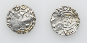 Germany. Saxony. Otto III 983-1002. AR Denar (17mm, 1.29g). Dortmund mint. ODDOIM[PERATOR], cross with pellet in each quarter / [T]HEROTMAN[NI], cross...