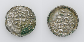 Germany. Swabia. Esslingen. Otto I - Otto III 936 - 1002. AR Denar (18mm, 1.08g). [•O]TTO •SI⸪C+, cross with pellet in each angle / OTTO, cross writte...