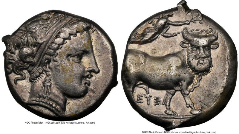 CAMPANIA. Neapolis. Ca. 4th-3rd centuries BC. AR didrachm (17mm, 7.46 gm, 2h). N...