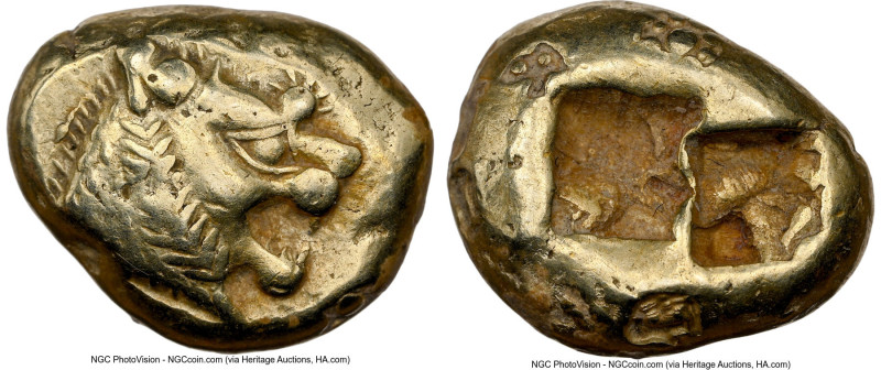 LYDIAN KINGDOM. Alyattes or Walwet (ca. 610-546 BC). EL third-stater or trite (1...