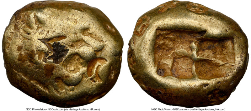 LYDIAN KINGDOM. Alyattes or Walwet (ca. 610-546 BC). EL third-stater or trite (1...