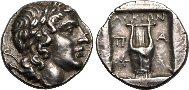 ANCIENT GREECE. LYKIAN LEAGUE, PATARA. 
Silver Drachm, circa 167-81 BC. 
Obv: ...