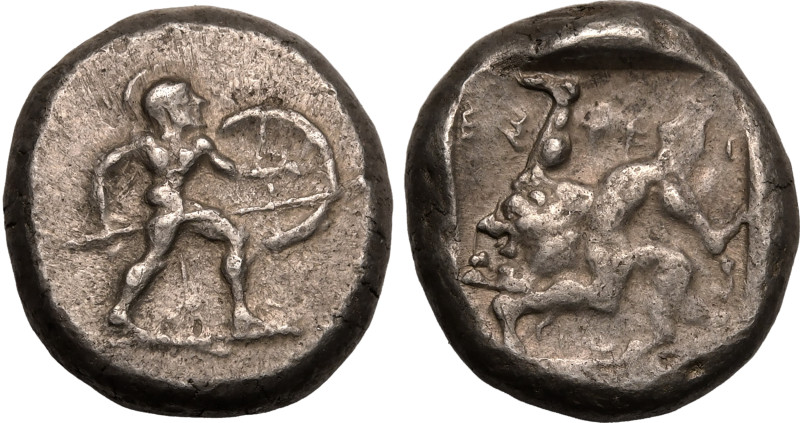 ANCIENT GREECE. PAMPHYLIA, ASPENDOS. 
Silver Stater, circa 465-430 BC. 
Obv: h...