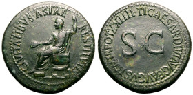 Tiberius Æ Sestertius