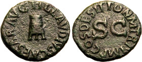 Claudius Æ Quadrans
