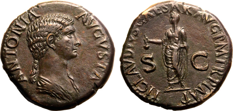 ROMAN EMPIRE. Antonia (mother of Claudius). 
Bronze Dupondius, AD 41-50. Rome. ...