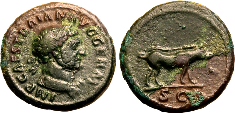 ROMAN EMPIRE. Trajan. 
Bronze Quadrans, AD 114-117. Rome. 
Obv: IMP CAES TRAIA...