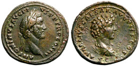 Antoninus Pius with Marcus Aurelius (Caesar) Æ Sestertius