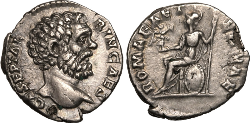 ROMAN EMPIRE. Clodius Albinus (Caesar). 
Silver Denarius, AD 193-195. Rome. 
O...