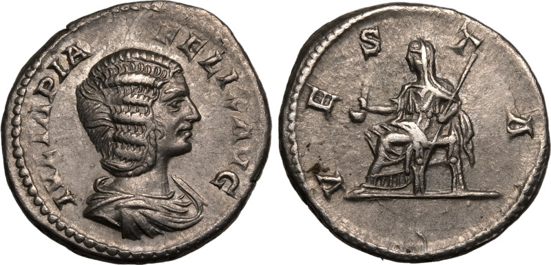 ROMAN EMPIRE. Julia Domna (mother of Caracalla). 
Silver Denarius, AD 211-217. ...