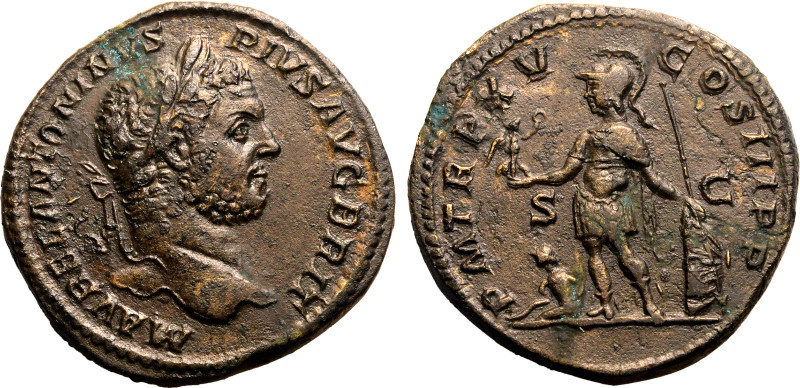 ROMAN EMPIRE. Caracalla. 
Bronze Sestertius, AD 212. Rome. 
Obv: M AVREL ANTON...