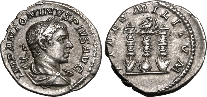 ROMAN EMPIRE. Elagabalus. 
Silver Denarius, AD 218-222. Rome. 
Obv: IMP ANTONI...