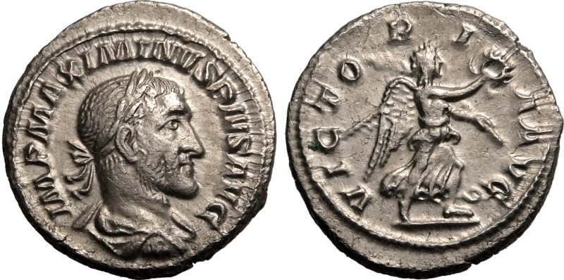 ROMAN EMPIRE. Maximinus I. 
Silver Denarius, AD 235. Rome. 
Obv: IMP MAXIMINVS...