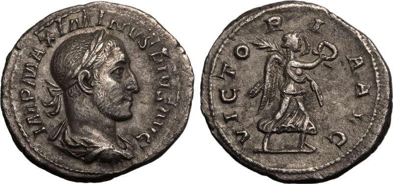 ROMAN EMPIRE. Maximinus I. 
Silver Denarius, AD 236. Rome. 
Obv: IMP MAXIMINVS...