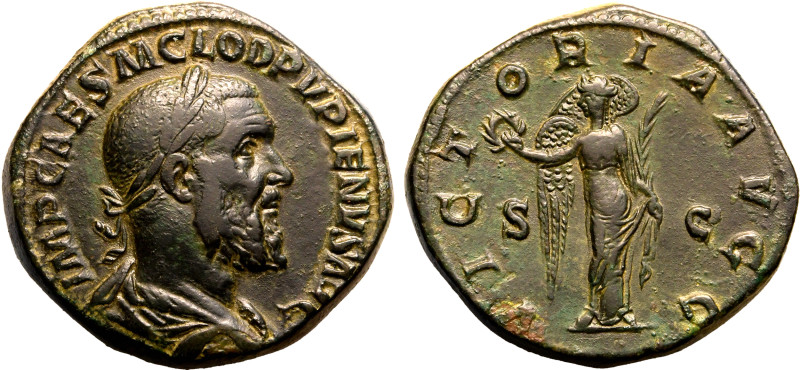 ROMAN EMPIRE. Pupienus. 
Bronze Sestertius, AD 238. Rome. 
Obv: IMP CAES M CLO...