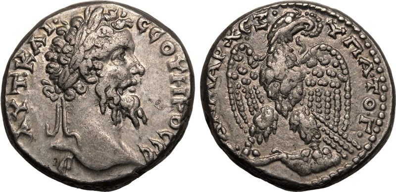 ROMAN PROVINCIAL. SELEUCIS AND PIERIA, ANTIOCH. Septimius Severus. 
Silver Tetr...