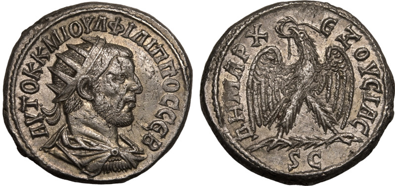 ROMAN PROVINCIAL. SELEUCIS AND PIERIA, ANTIOCH. Philip I. 
Billon Tetradrachm, ...