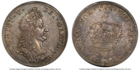 Christian V Krone 1693 AU55 PCGS, Copenhagen mint, KM428.1, Dav-3648. Well struck with dappled coloration. HID09801242017 © 2024 Heritage Auctions | A...