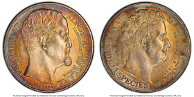 Frederik VII "Death and Accession" Speciedaler 1848 FK-VS AU Details (Cleaned) PCGS, Copenhagen mint, KM742. Commemorating the death of Christian VIII...